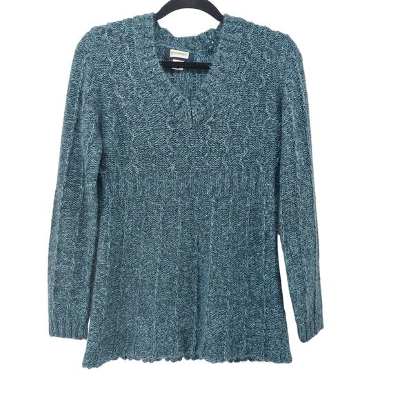 Motherhood Maternity Jade Blue Knit Sweater Pullover Size M - Picture 1 of 12
